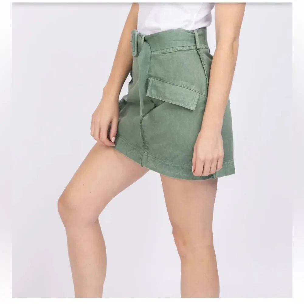 $325 Ramy Brook Camilla Belted Mini Skirt NWT